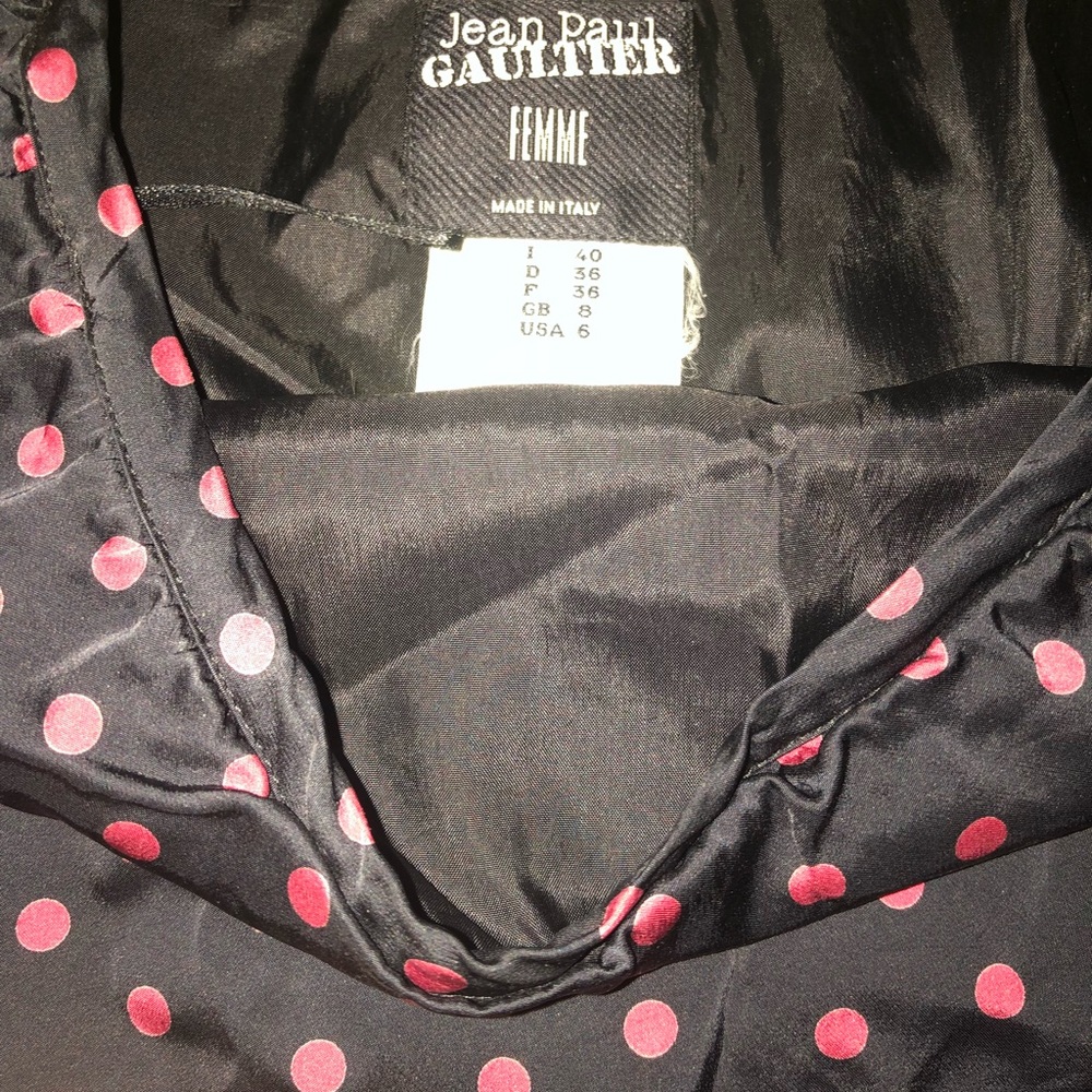 JPG polka dot flattering secretary skirt